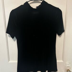 Velvet collared t shirt